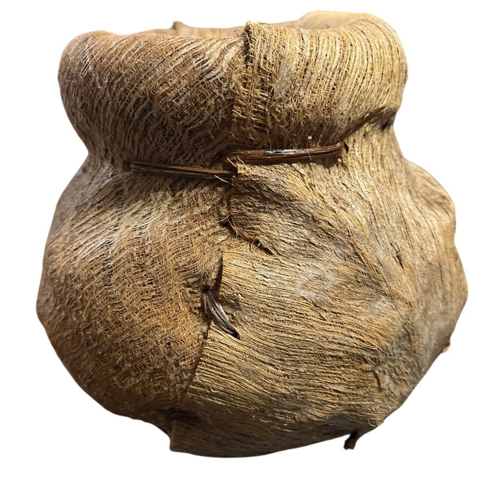 Vtg Primitive Handcrafted Woven Baskets Banana Leaf Coconut Husk - Picture 3 of 6
